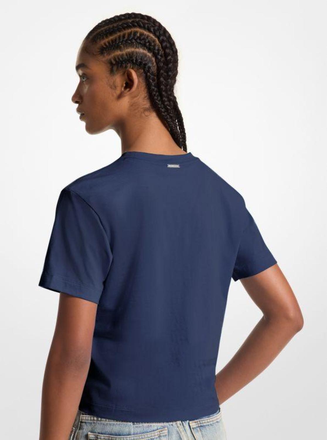 Embellished Logo Organic Cotton T-Shirt