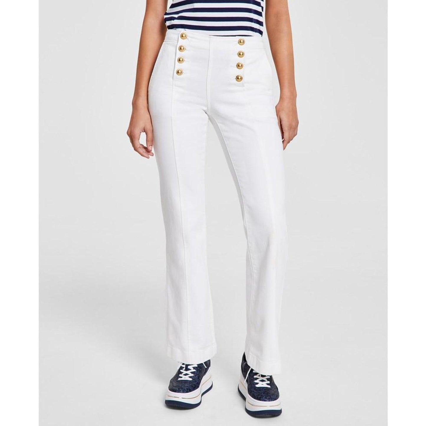 Petite Flared-Leg Sailor Jeans