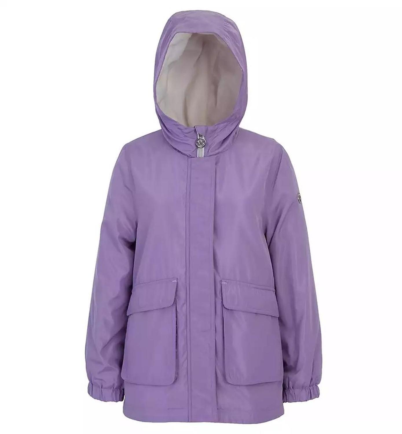 Toddler and Little Girls Fleece Lined Rain Jacket