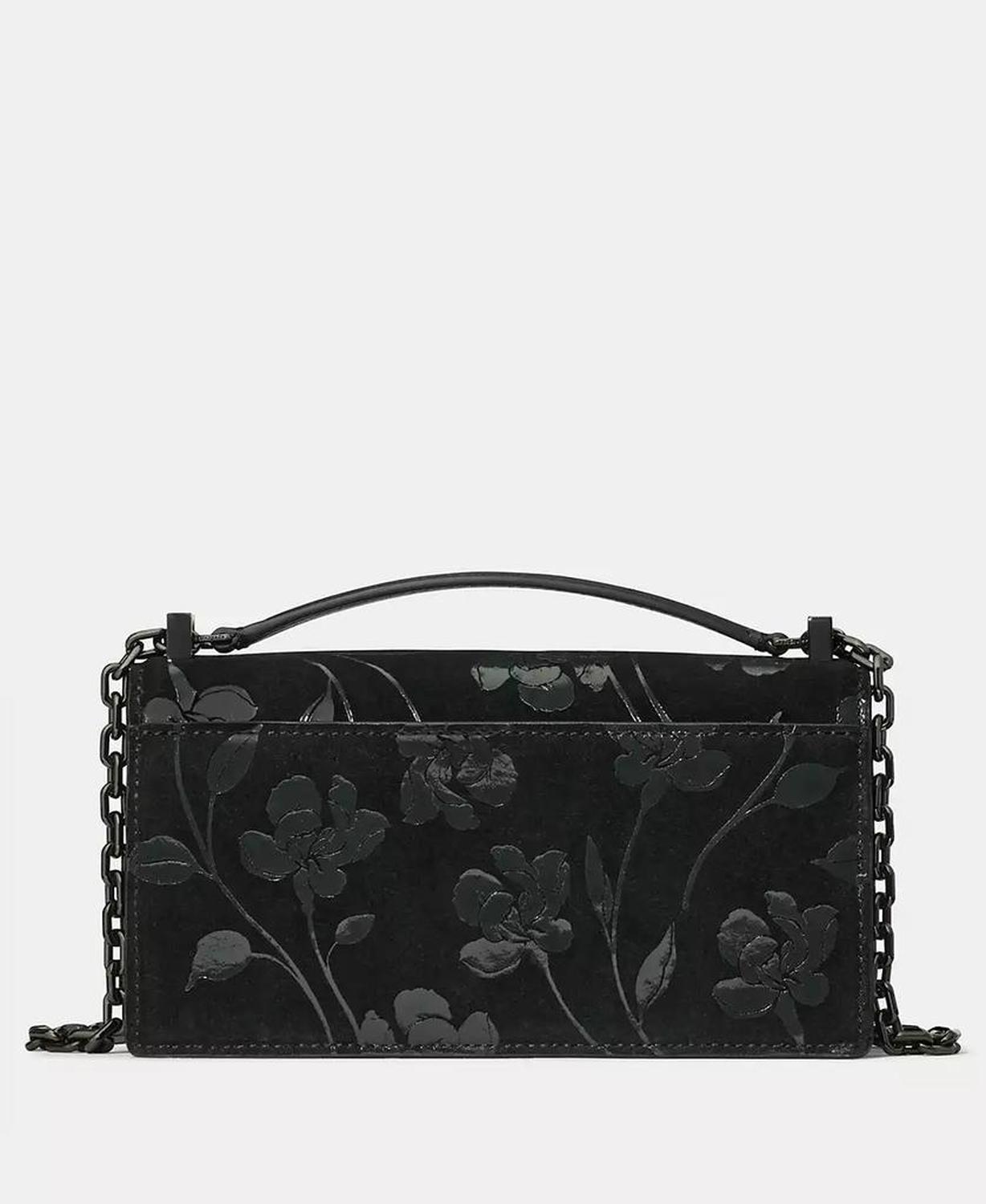Deco Uptown Blooms Printed Suede Mini Crossbody Bag