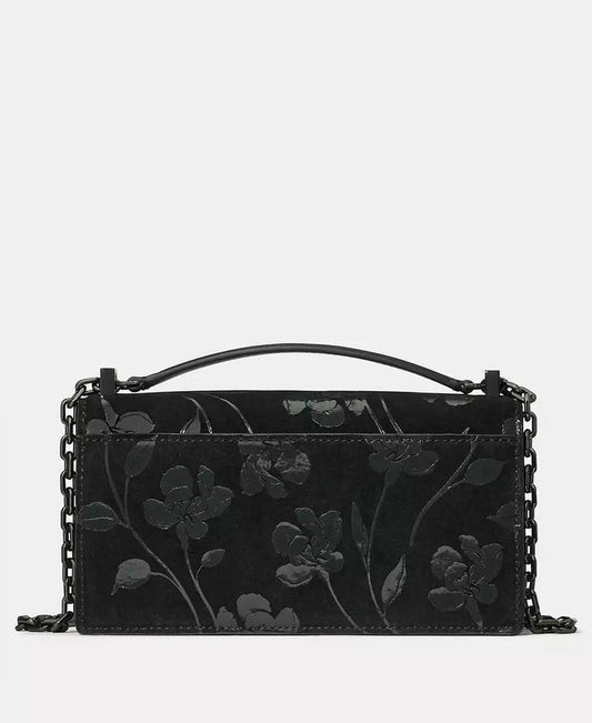 Deco Uptown Blooms Printed Suede Mini Crossbody Bag