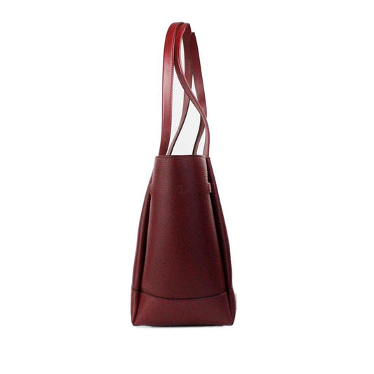 Michael Kors Reed Large  Cherry Leather Belted Tote Shoulder Bag Women's Purse