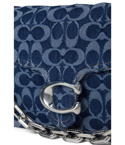 Chain Tabby Shoulder Bag In Signature Denim