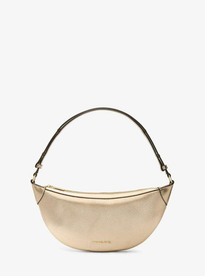 Hollis Medium 2-in-1 Metallic Leather and Logo Jacquard Shoulder Bag