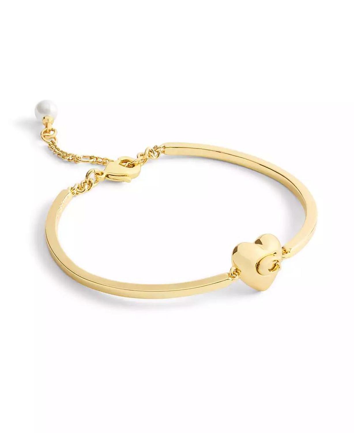 Gold Plated Heart Cuff Bracelets