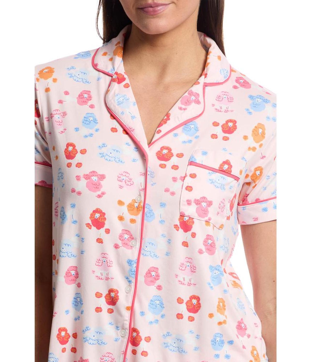 Short Sleeve Cropped PJ Set
