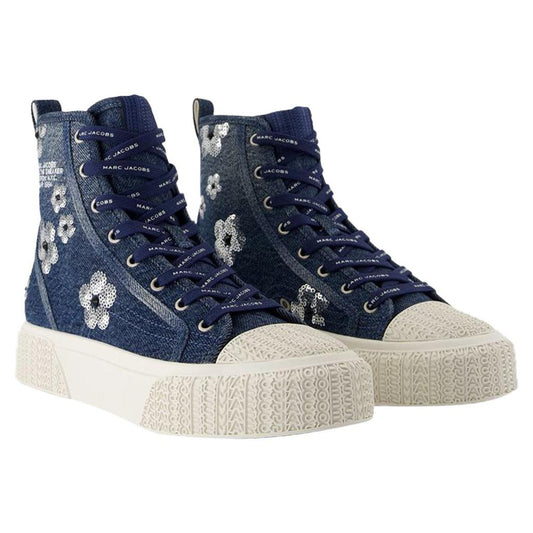 The High Top Sneakers -  - Cotton - Blue