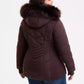 Plus Size Faux-Fur-Trim Hooded Puffer Coat, Exclusively at Macy's