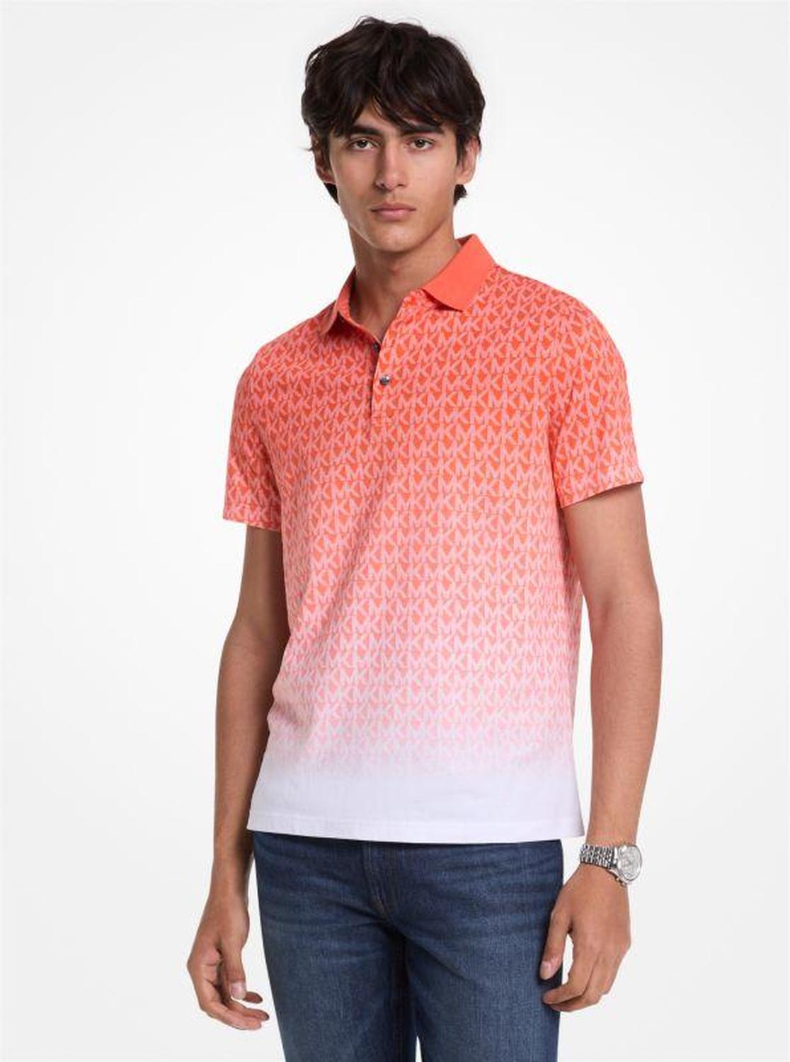 Ombré Signature Logo Cotton Polo Shirt