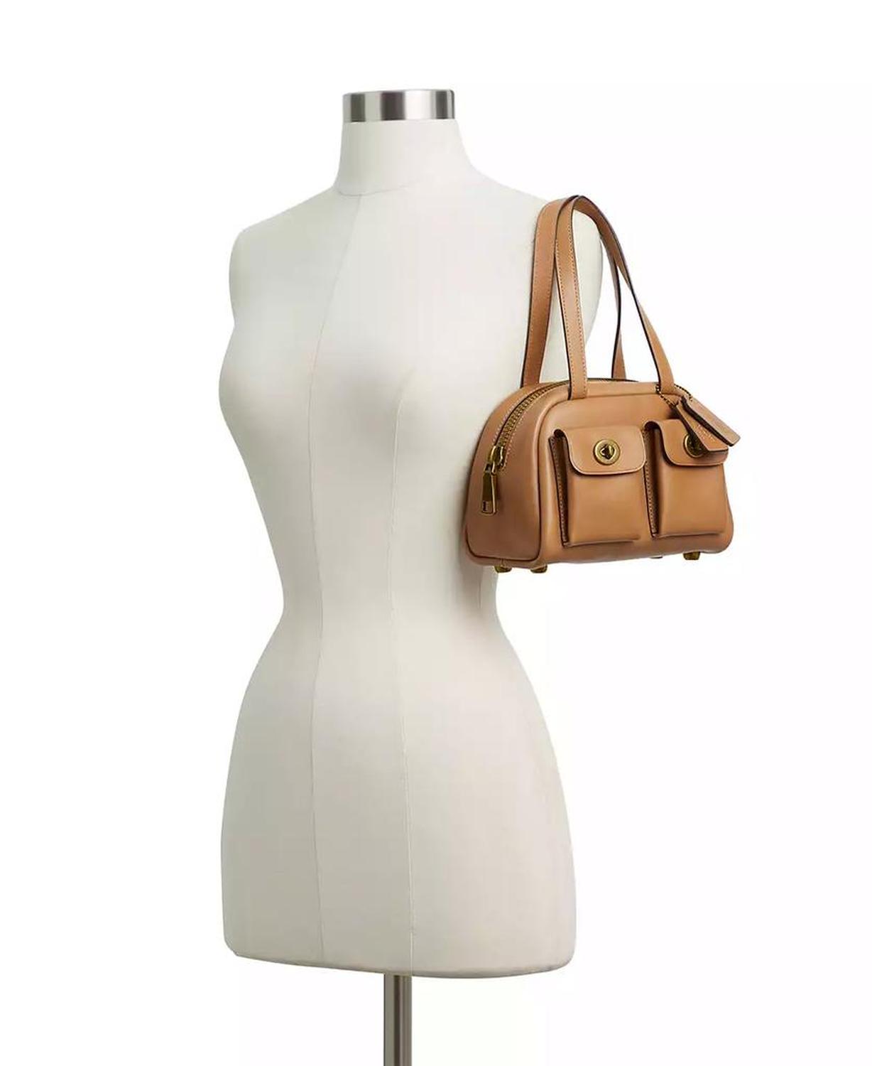 Originals Twin Turnlock Small Waxed Leather Shoulder Bag 20