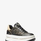Hayes Metallic Empire Monogram and Leather Trainer