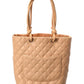 Chanel Neutral Quilted Lambskin Leather Medium Cambon Tote (Authentic Pre-
