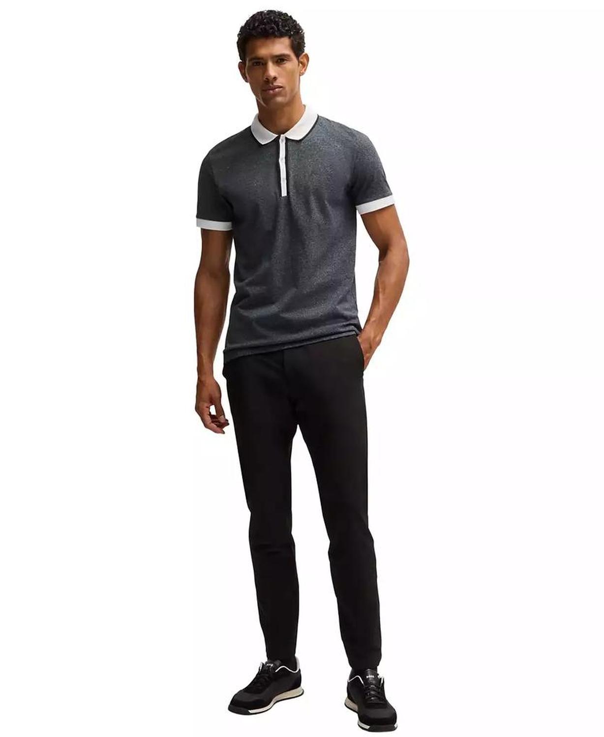 Men’s Striped Trim Polo