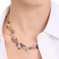 Gold-Tone Stone & Cubic Zirconia Bursting Blooms Statement Necklace, 16" + 3" extender