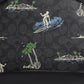 West Backpack In Signature Canvas With Surf Print