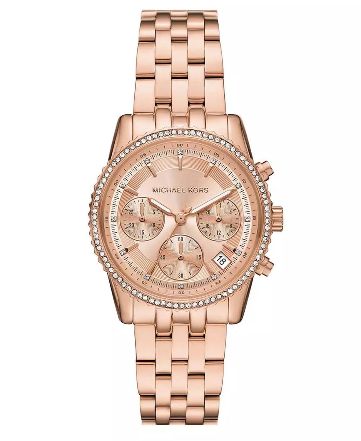 Women's Mini Ritz Chronograph Rose Gold-Tone Stainless Steel Watch, 35mm