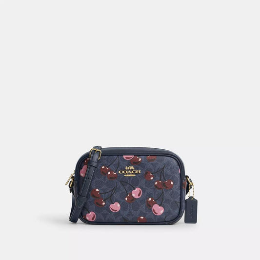 Jamie Camera Bag In Signature Canvas With Cherry Print