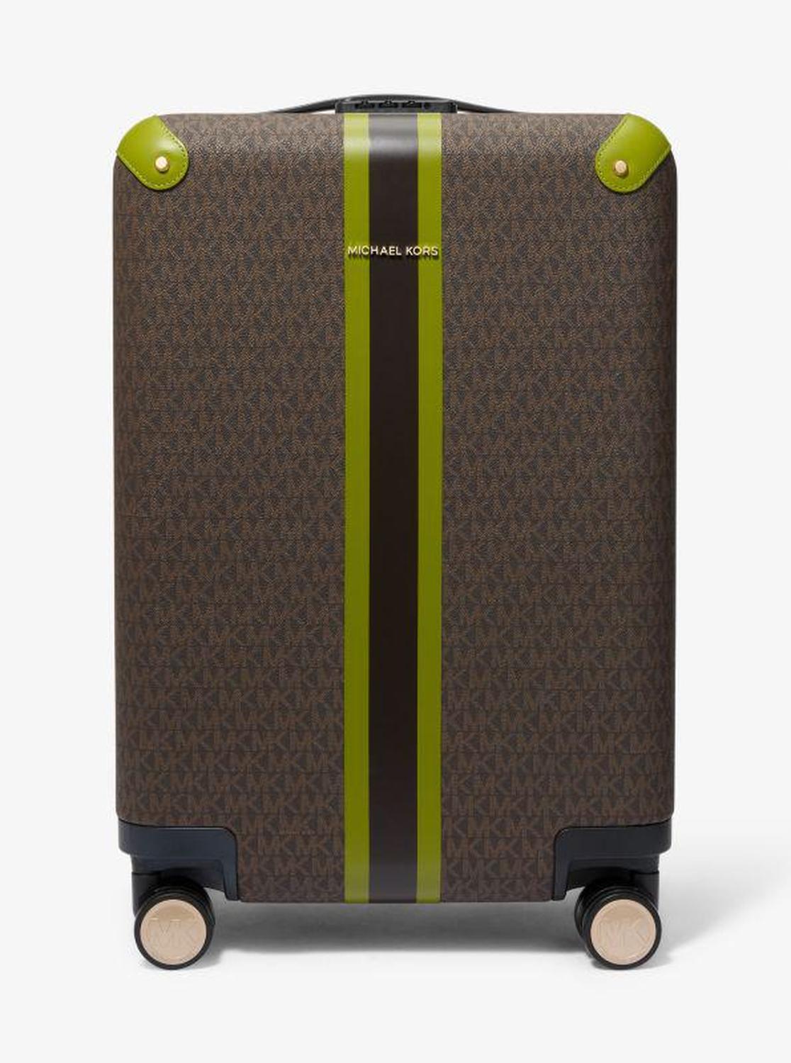 Striped Signature Logo Suitcase