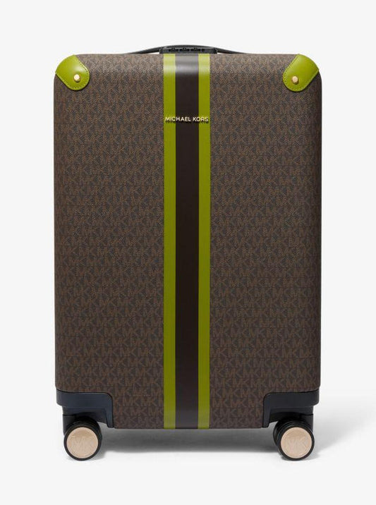 Striped Signature Logo Suitcase