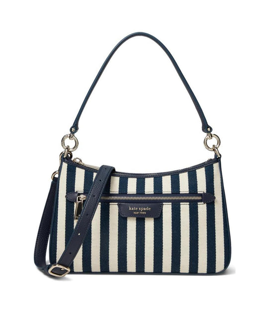 Hudson Striped Canvas Fabric Covertible Crossbody