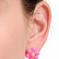 Gold-Tone Petal Puff Floral Stud Earrings