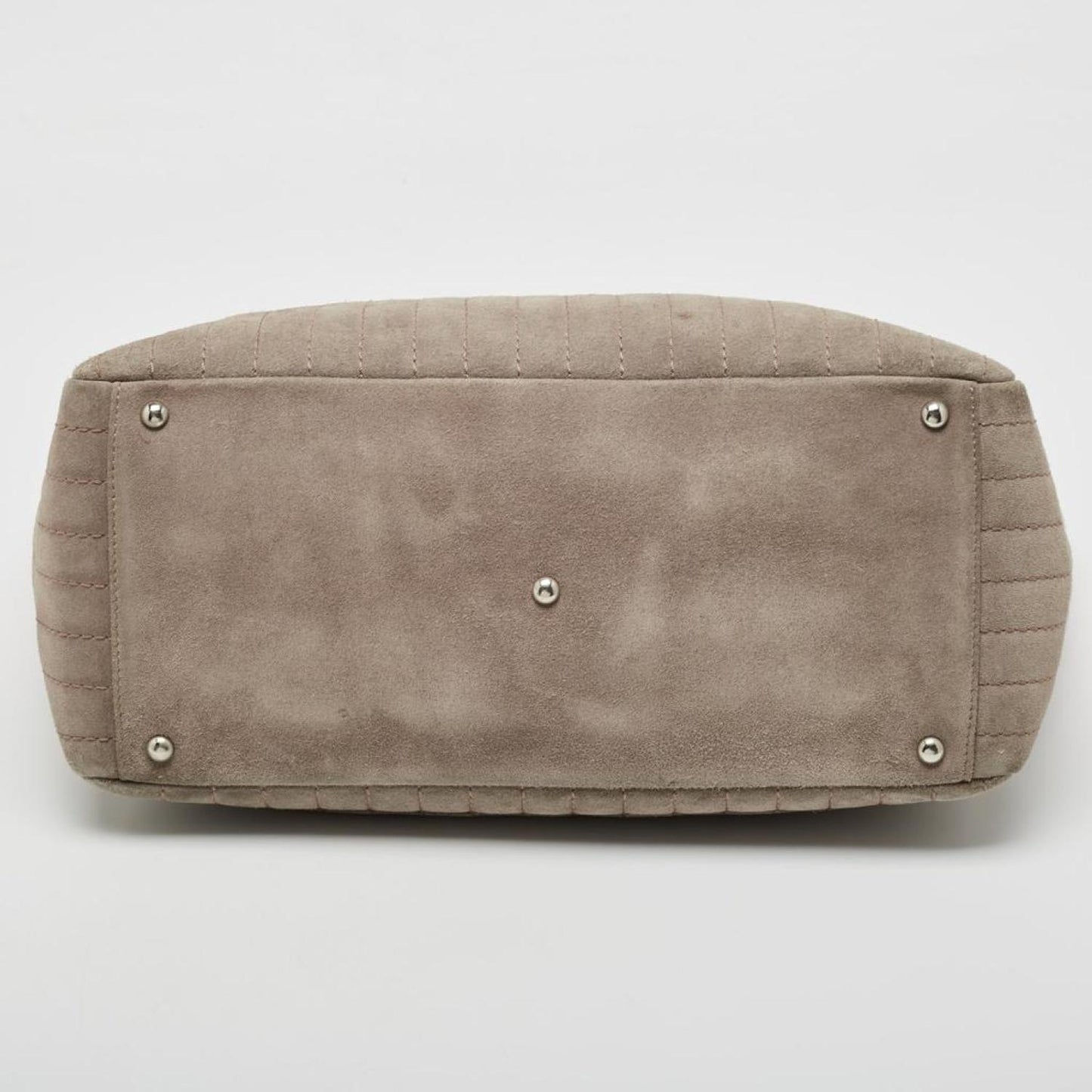 Chanel Vertical Quilted Suede Large Mademoiselle Tote