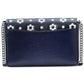 Morgan Daisy Dot Embossed Saffiano Leather Flap Chain Wallet Crossbody