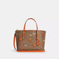 Mollie Tote Bag 25 In Signature Canvas With Orange Print