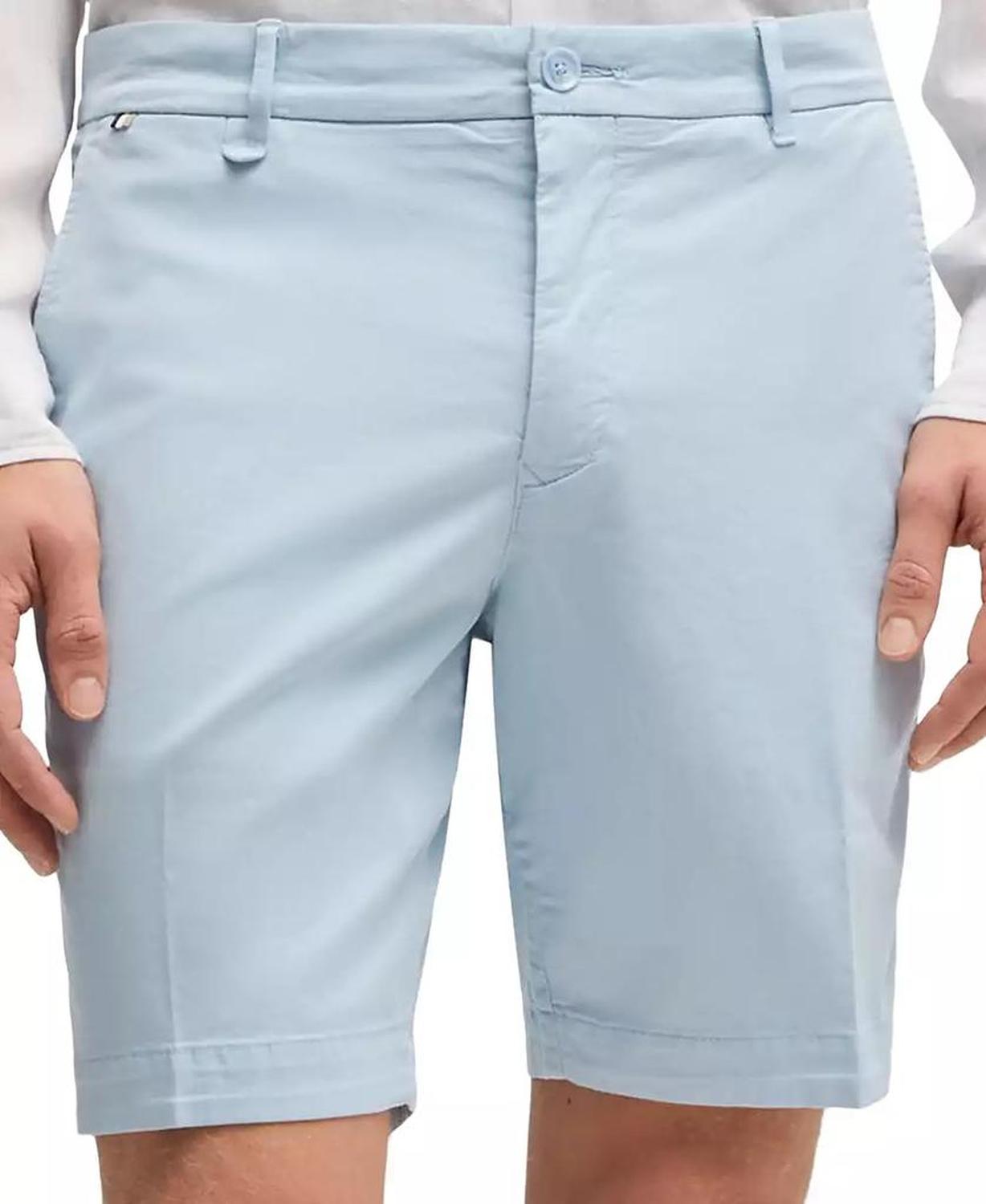 Men's Stretch-Cotton Twill Slim-Fit Shorts