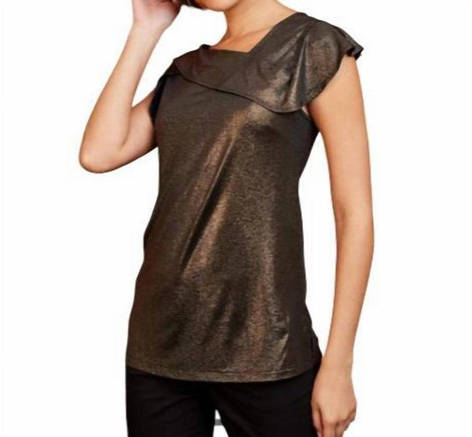 Xena Top In Liquid Gold