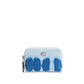 Women's Small Zip Around Card Case with Tie-Dye Leather Wallet