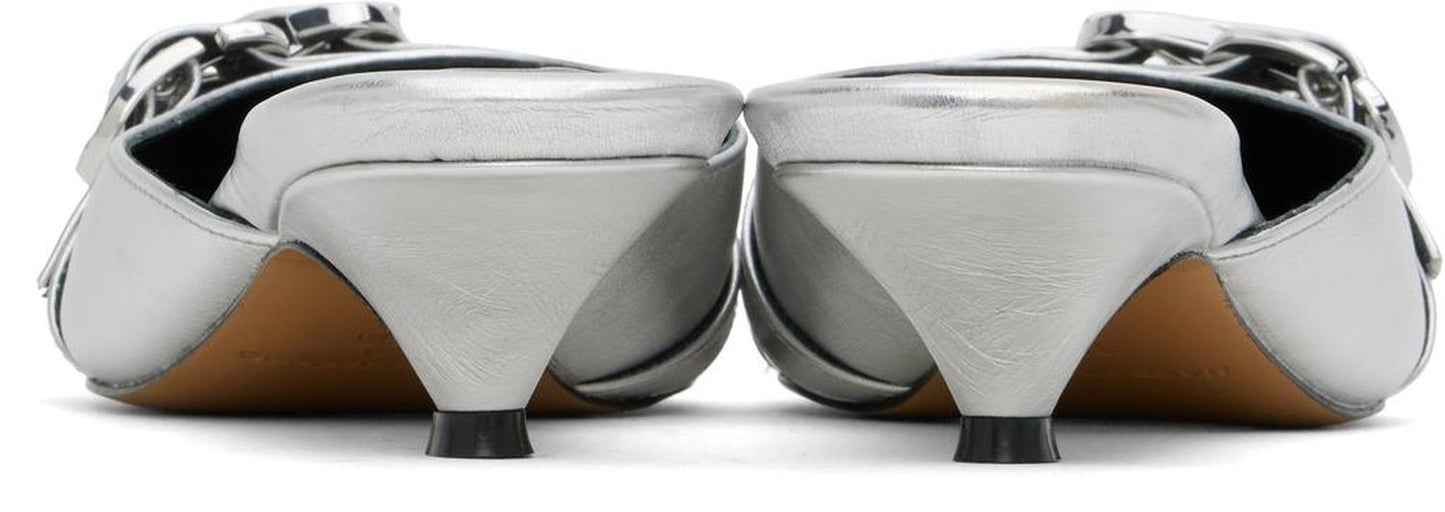Silver 'The Emma' Kitten Heels
