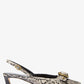 Jaden Snake Embossed Leather Slingback Pump