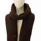 Women's Embroidered Cable-Knit Muffler Scarf