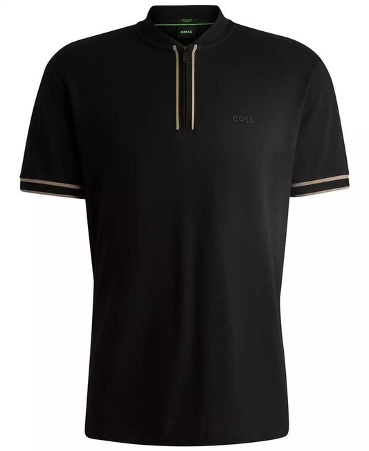 Men’s Cotton-Piqué Zip-Neck Polo
