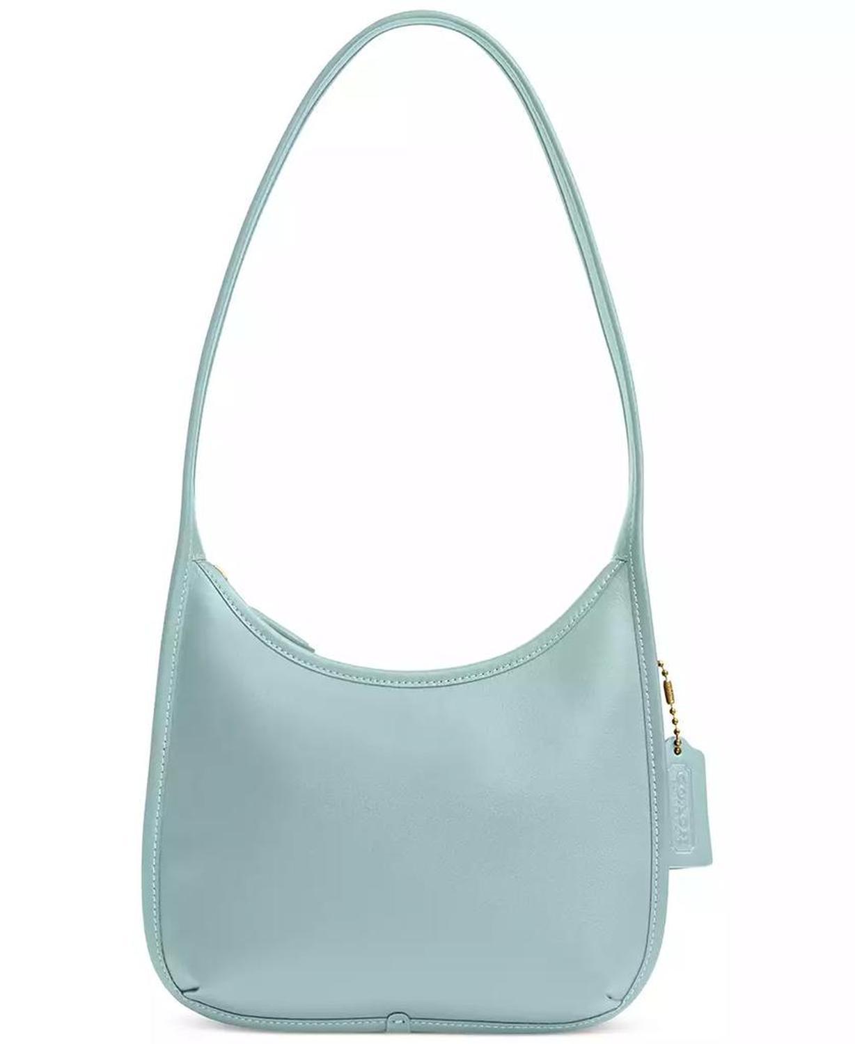 Small Glovetanned Leather Curve Zip Bag