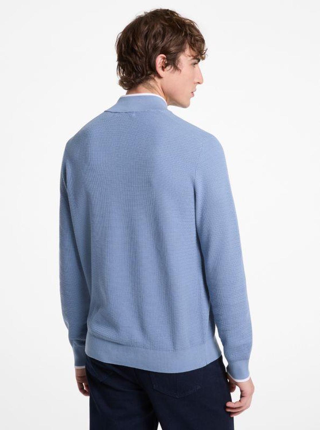 Cotton Quarter-Zip Sweater