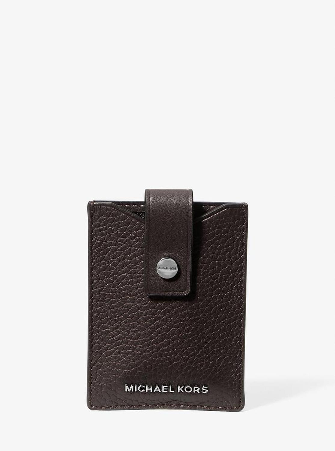 Hudson Pebbled Leather Snap Card Case
