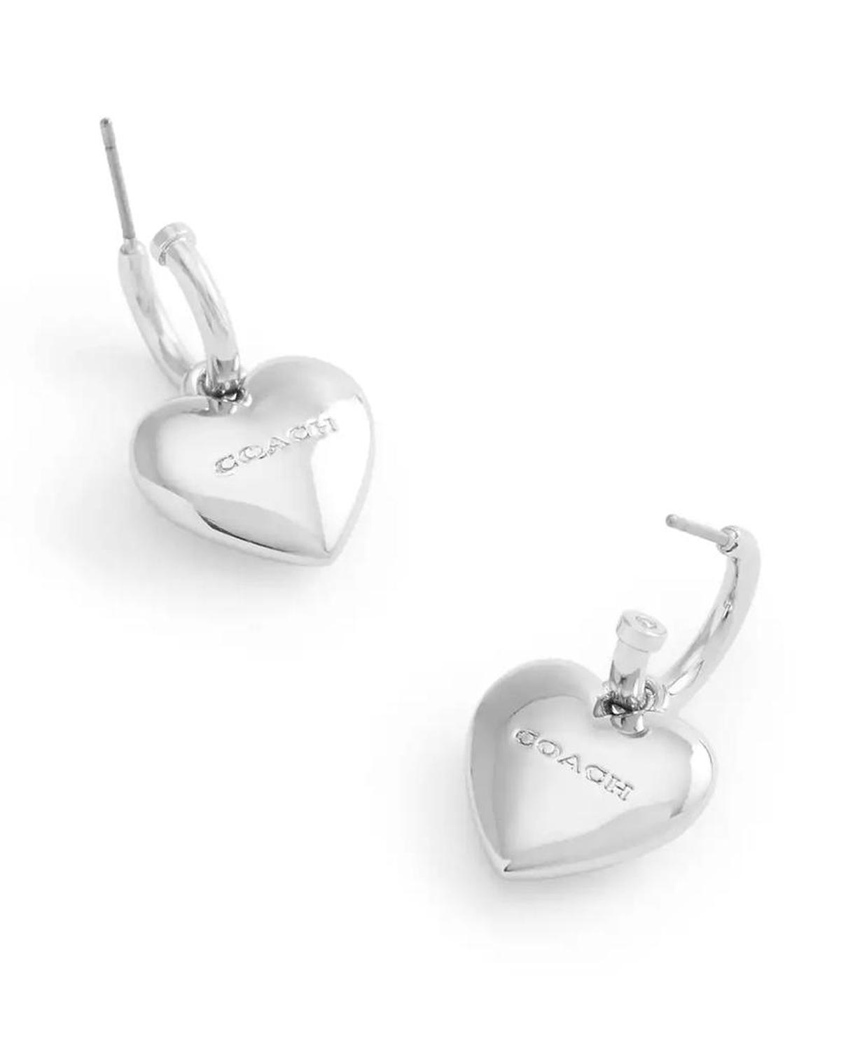 Signature Heart Charm Huggie Earrings