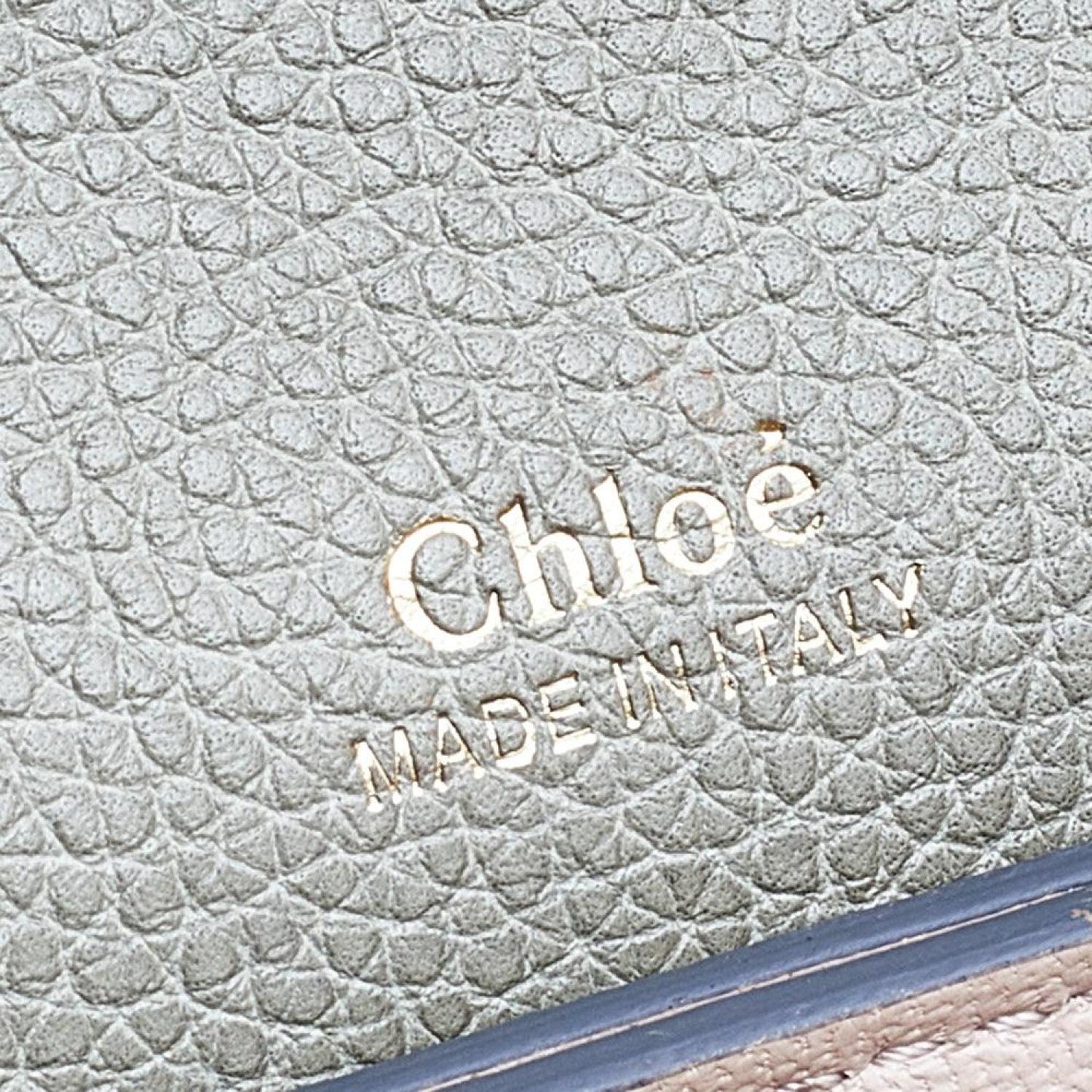 Chloe Green/beige Leather Medium Clare Shoulder Bag