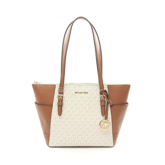 Coated Canvas Pvc Leather Tote Bag (Pre-Owned)
