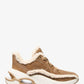 Toni Distressed Leather and Sherpa Trainer