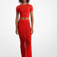 Crocheted Viscose Blend Maxi Skirt