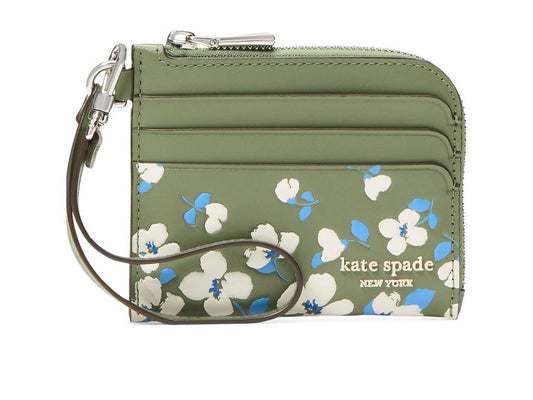 Devin Painterly Bouquet Card Case Wristlet