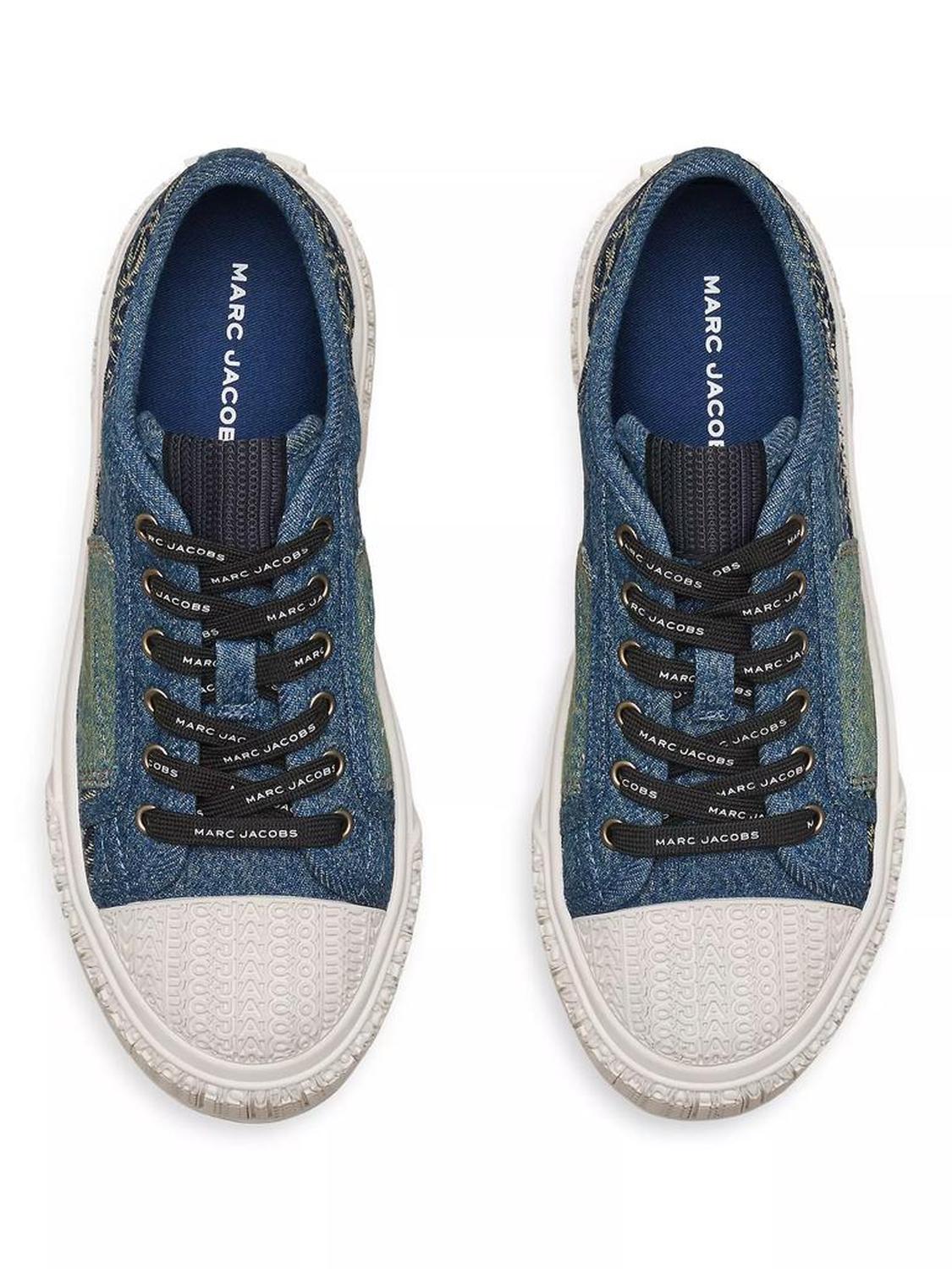 Denim Monogram Low-Top Sneakers