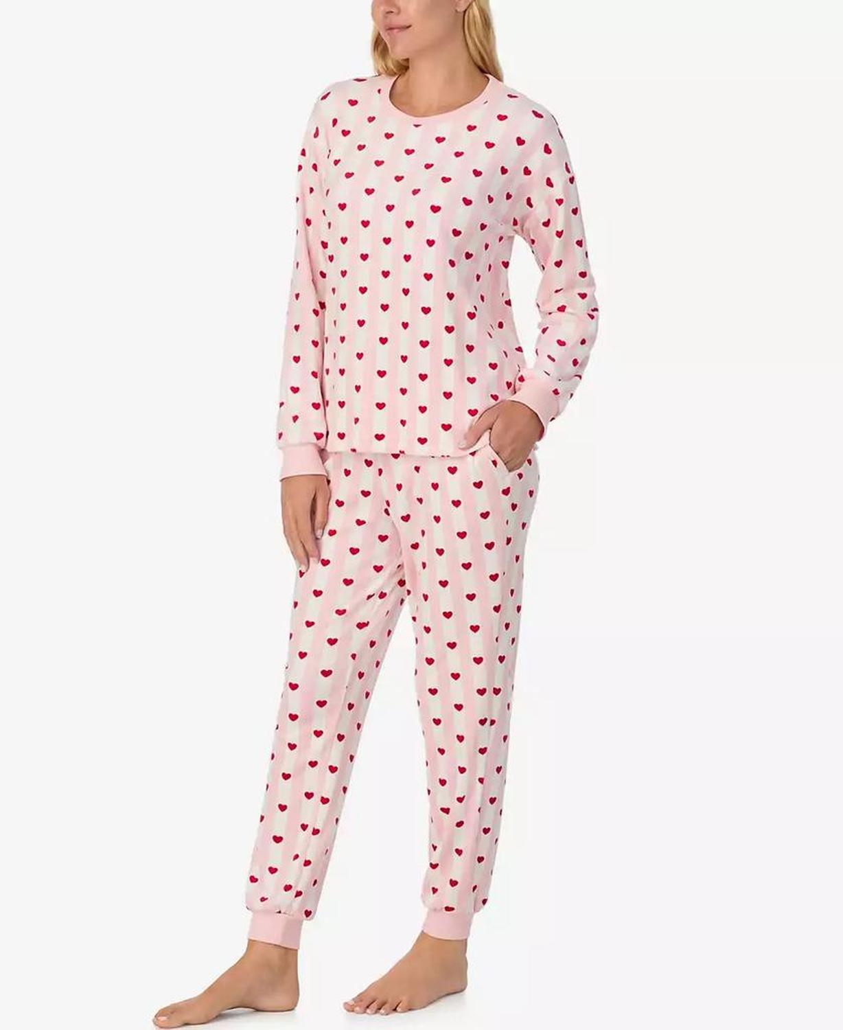 Women's 2-Piece Sleepwear Long-Sleeve Top and Jogger Pajama Set