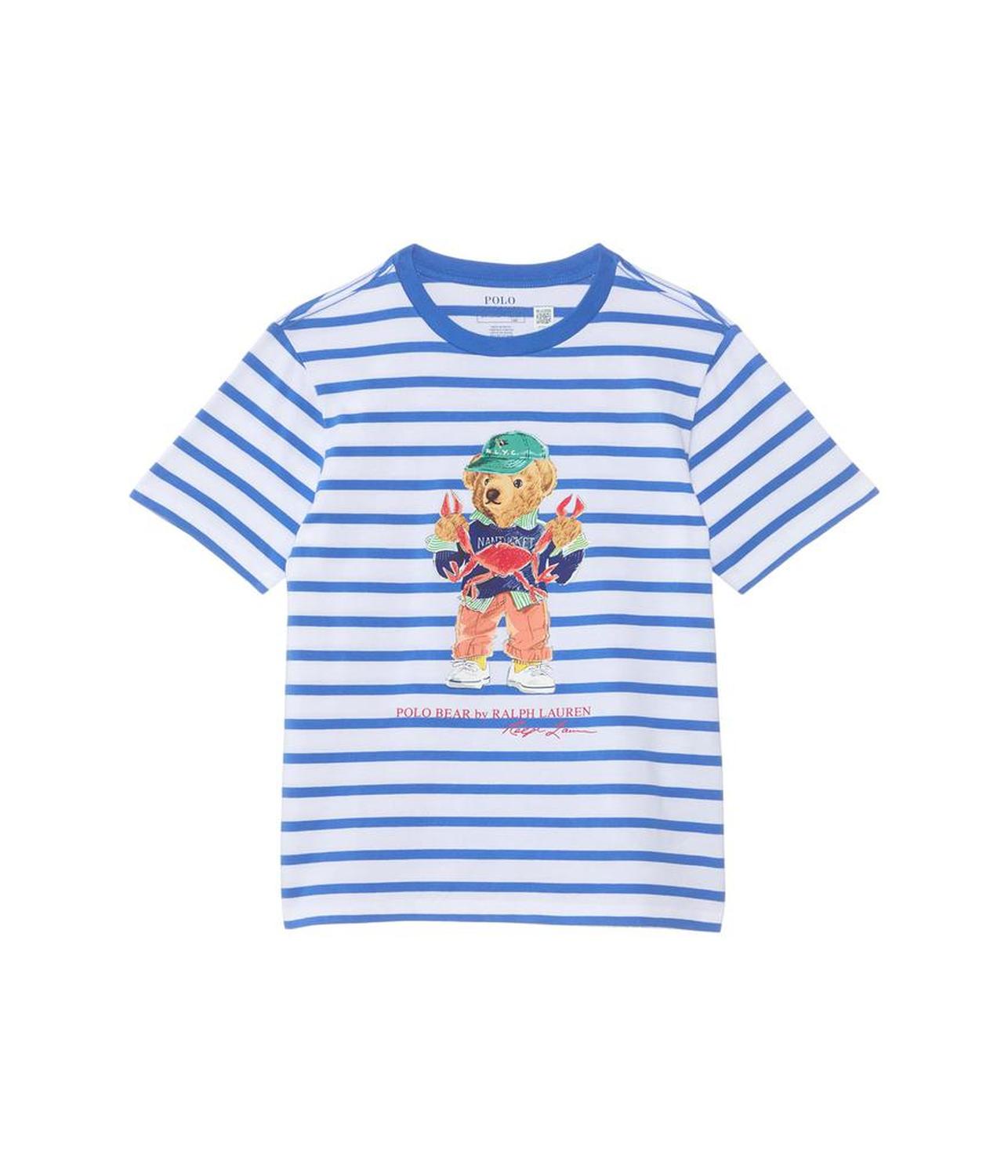 Polo Bear Striped Cotton Jersey Tee (Big Kid)