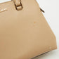 Beige Leather Small Idina Satchel