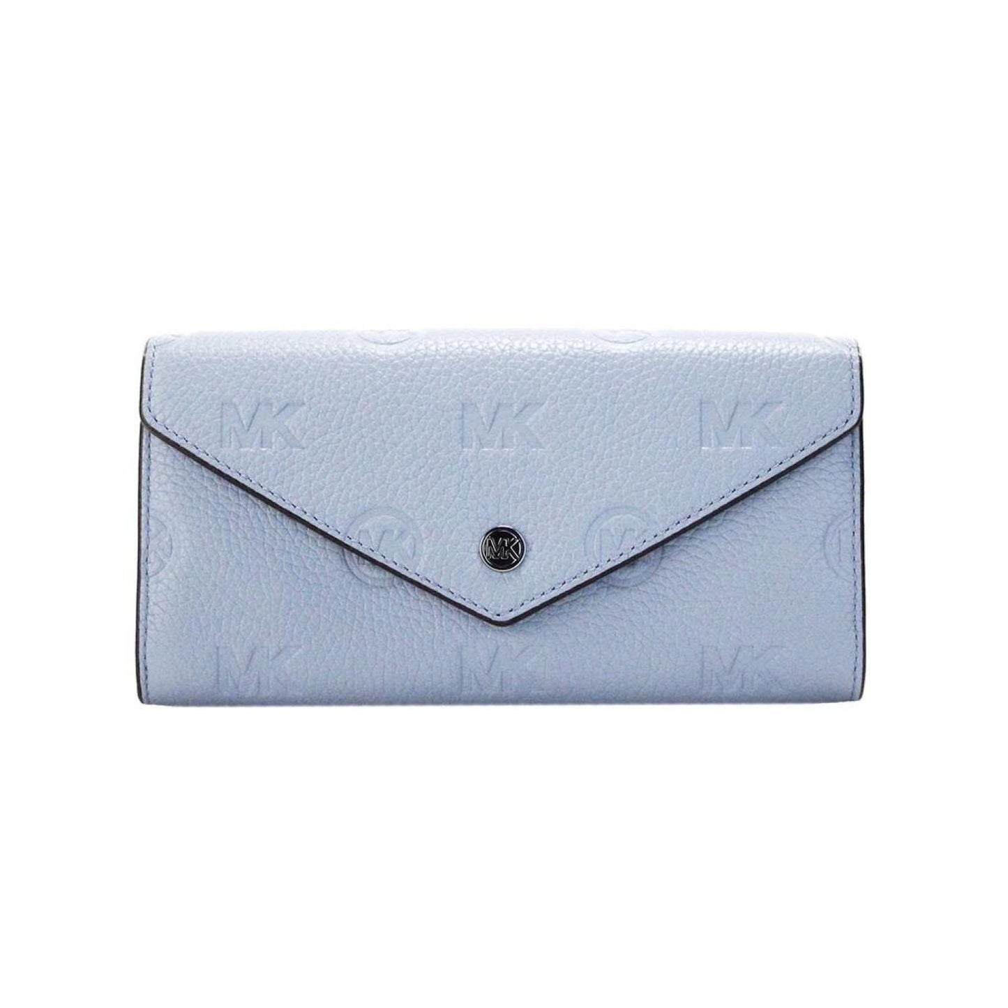 Michael Kors Jet Set Large blue Embossed Envelope Continental Clutch Women's Wallet