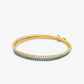 Precious Metal-Plated Brass Double Wrap Tennis Bracelet